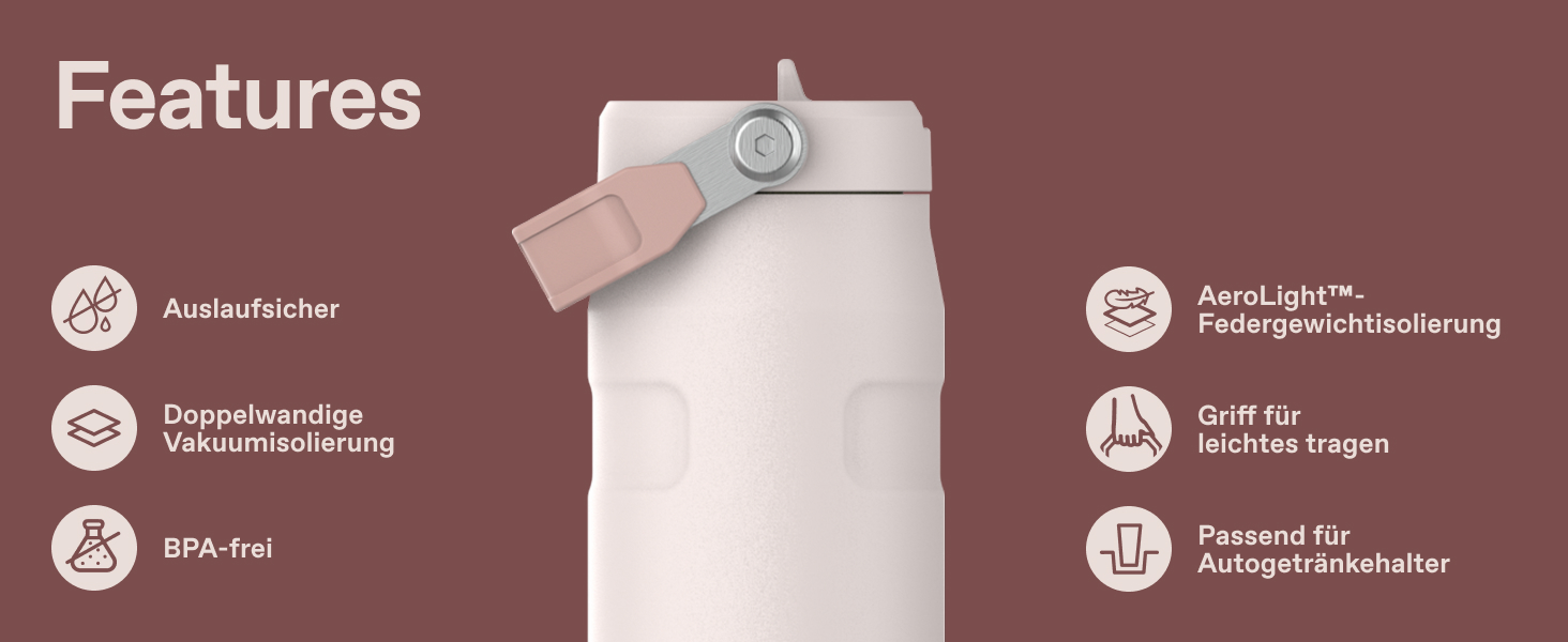 Термопляшка Stanley 1913 Flip Straw 1.06L Frost — герметична пляшка зі соломинкою, сталева, BPA-free