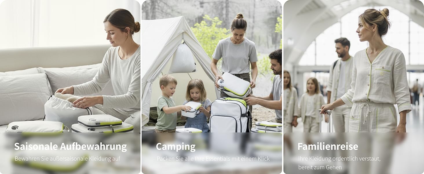 Набір кубиків-органайзерів для подорожей Cipway, ультралегкі, розширювані, 6 шт. (білий)