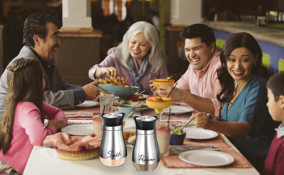 Набір для солі та перцю з нержавіючої сталі з скляною пляшечкою, дозатор спецій, аксесуари для кухні, дому, ресторану, обіднього столу (сріблястий)