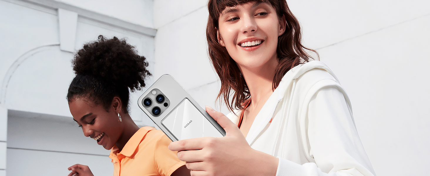 PowerBank Kuulaa Ultra Slim 5000 mAh з MagSafe, Type-C 20W, Швидка зарядка, 7.2 мм, для iPhone 16/15/14/13/12 (білий)