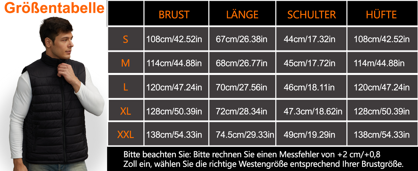 Обогревна жилетка для чоловіків та жінок, жилетка з підігрівом з акумулятором 10000 mAh та 5 зонами підігріву, для катання на лижах та полювання, чорний колір