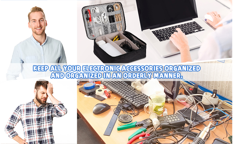 Водонепроникна органайзер-сумка для кабелів та аксесуарів QIMEI-SHOP | SD-картки, флешки, Power Bank, HDD
