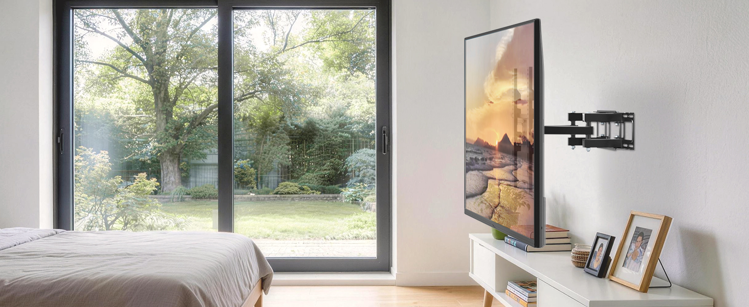 Настінне кріплення для телевізора 32-70 дюймів, поворотне, нахильне, до 50 кг, VESA 400x400 мм