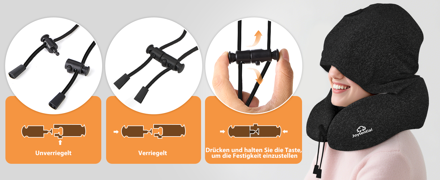 Подушка для шиї у вигляді звірка, Memory Foam, для подорожей (літак, авто, офіс), чорна