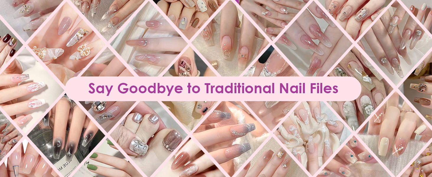 Електричний апарат для манікюру та педикюру з LCD-дисплеєм, 40000 об/хв, 15 насадок, рожевий. Для професійного та домашнього використання