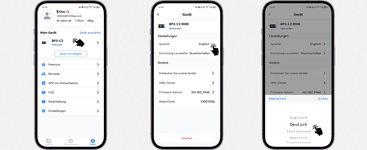 Тонометр на плече CheckMe з великим екраном, Bluetooth, виявлення аритмії, для вагітних та діабетиків, 22-45 см, чорний