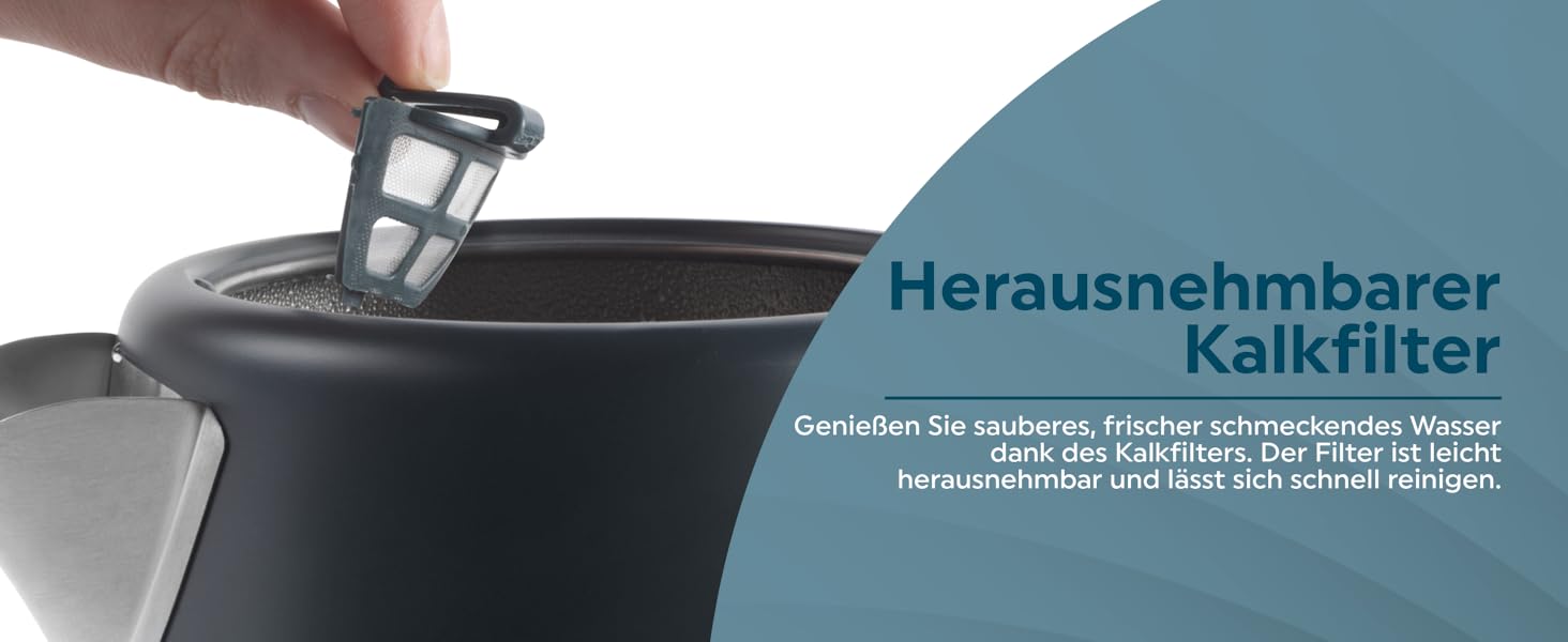 Електричний чайник Salter Marino 1.7L з функцією швидкого кип'ятіння, фільтром від накипу, поворотним основанням та захистом від сухого кип'ятіння