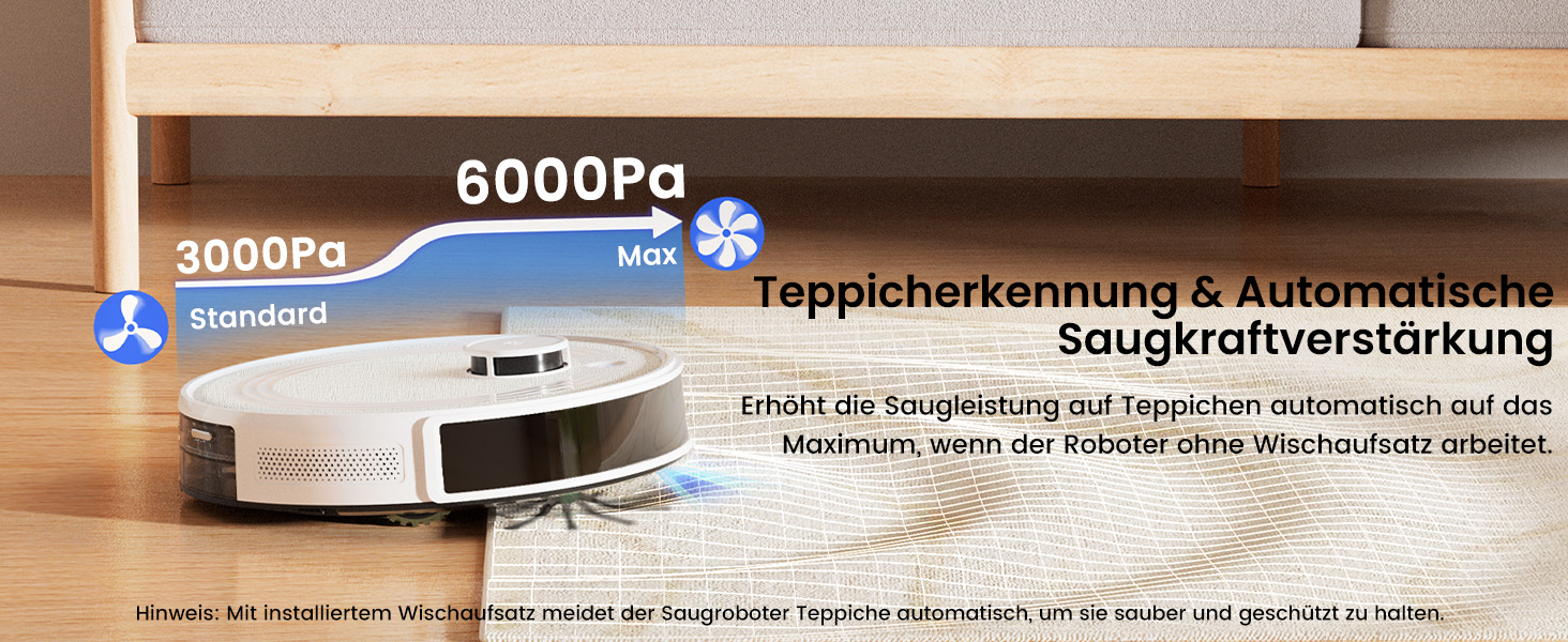 Робот-пилосос LEFANT M2Plus з функцією миття, 6000Pa, LiDAR-навігація, самоочищення, для видалення шерсті тварин, білий
