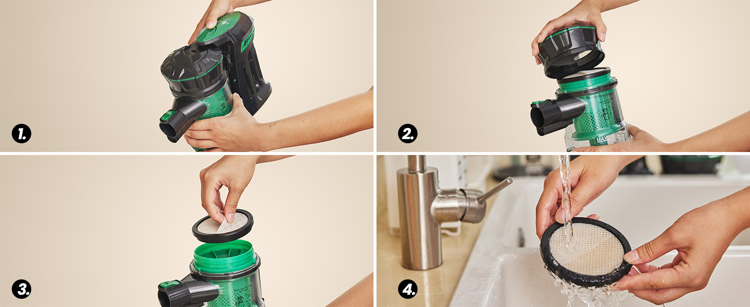 Бездротовий пилосос Vactidy Blitz V8: акумуляторний, 25KPa, 35 хв роботи, для твердих підлог, видаляє шерсть тварин, зелений