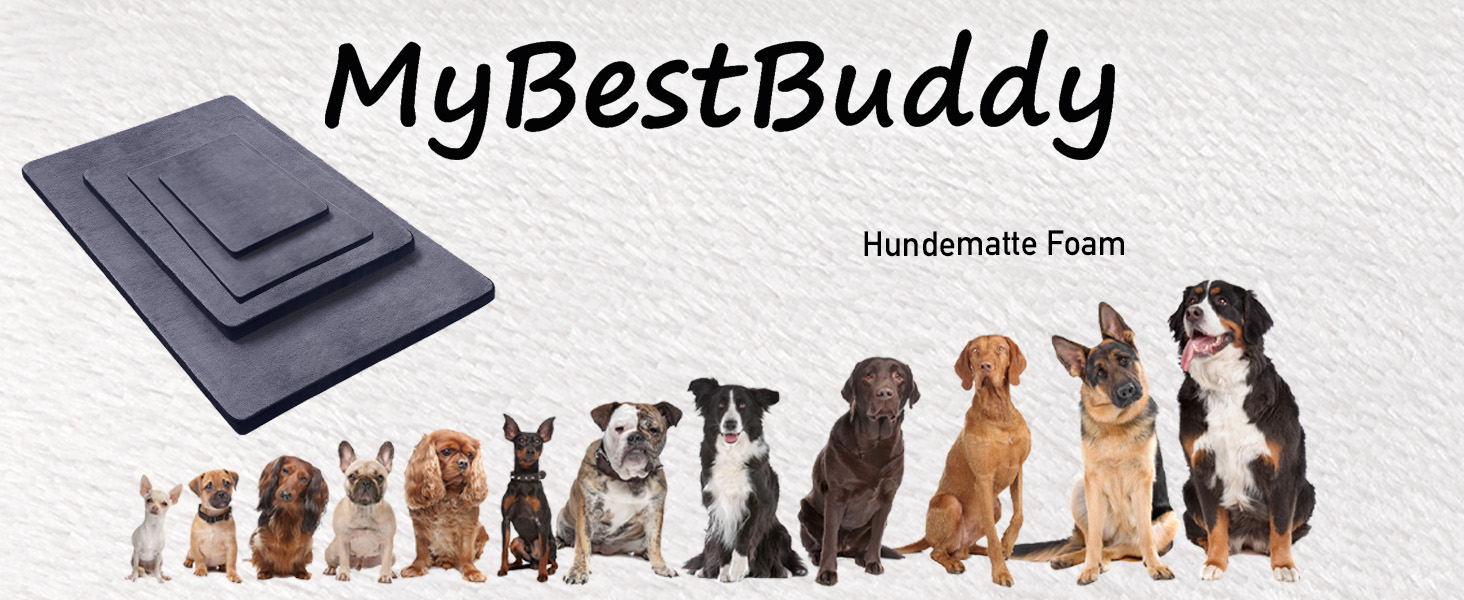 Ортопедична подушка для собак Преміум-якість, сіра, розмір M. Матрац для собак з тканинним покриттям, придатний для прання при 40°C, гіпоалергенний. Розмір: 70 x 50 см (сердечник: 3 см, 60x40 см)