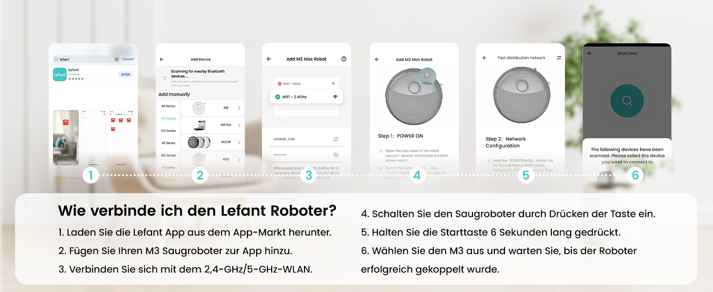 Робот-пилосос LEFANT M210P: потужність 2200Pa, Wi-Fi, Bluetooth, керування через додаток, 6 режимів, автоматична зарядка, для твердих підлог та шерсті тварин