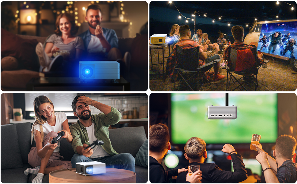 Міні проектор YOTON Y3 1080P: портативний для домашнього кінотеатру, HDMI/USB/Phone/PS5, кут 180°, авто-корекція, 15000 лм