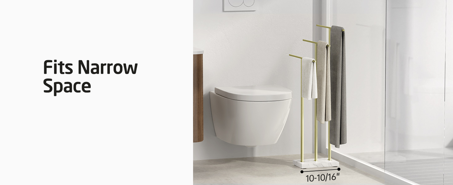 Підставка для рушників KES, 3 стійки, з нержавіючої сталі SUS304, золотиста, BTH217S3-2