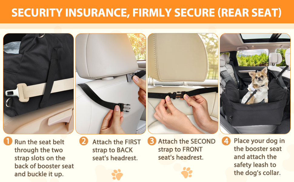 Зручний автокрісло для собак, неслизьке, 2-в-1, з кріпленням, знімний килимок