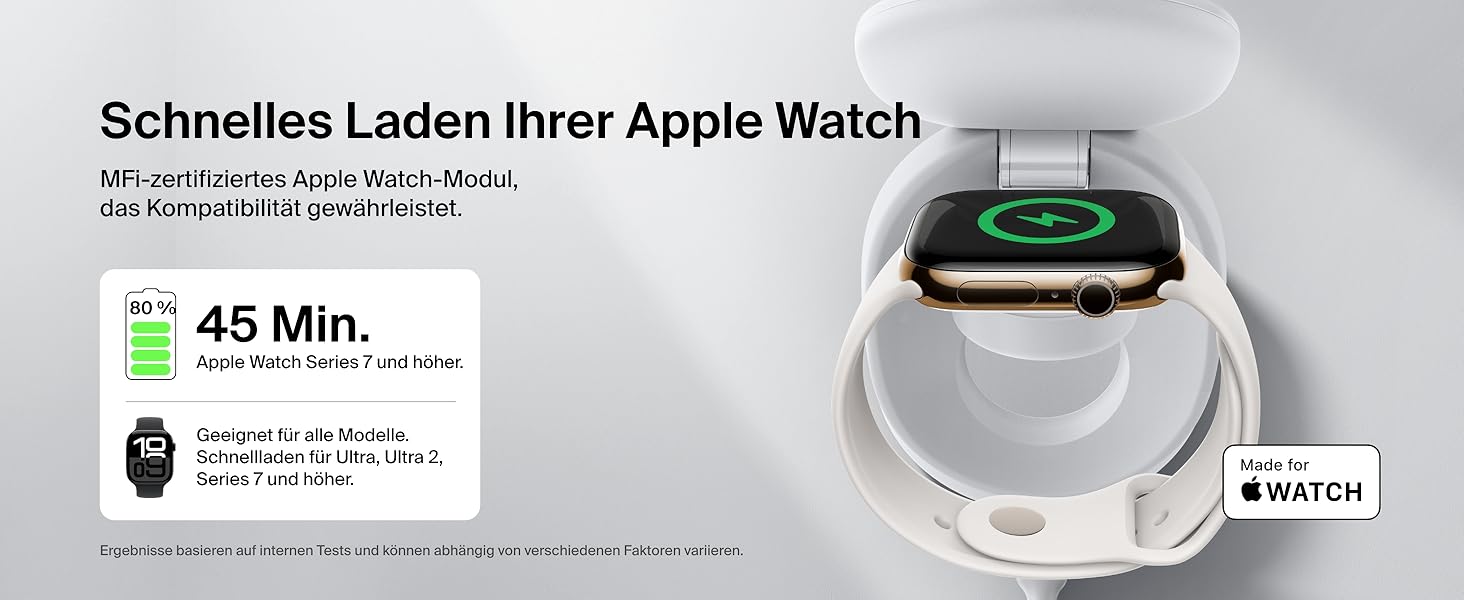 Belkin BoostCharge 3-in-1: Бездротова зарядка з MagSafe, 15W, для iPhone, Apple Watch, AirPods, Pixel, з адаптером 30W