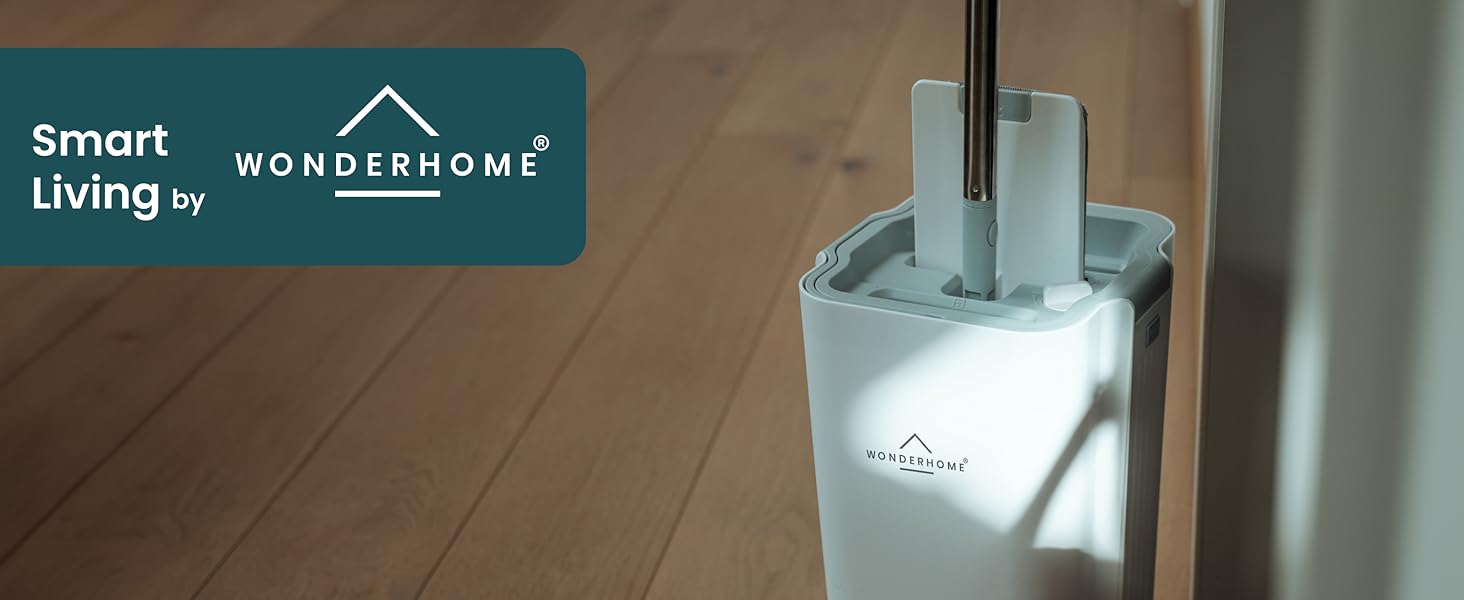 Набір для миття підлоги WONDERHOME TripleClean Plus: відро, моп з 3-камерною системою та 3 мікрофібрових насадок
