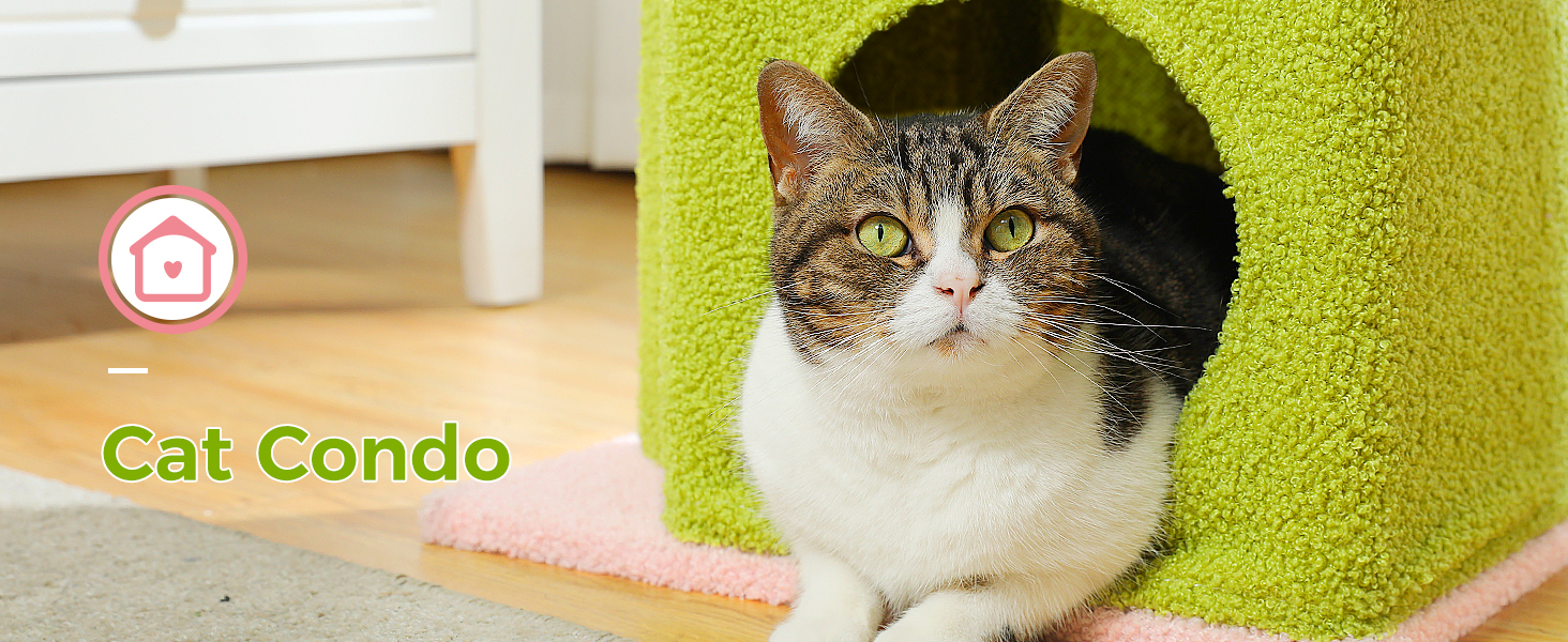 PAWZ Road багаторівнева когтеточка для котів з сизалем, котячий будинок і велика полиця для домашніх котів, бежева