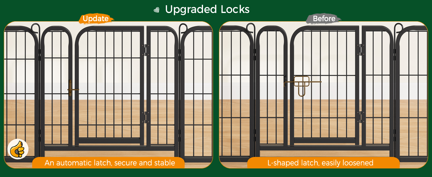 Лягу для цуценят Yaheetech, 12 секцій, 63 см, з 2 дверцятами, автоматичним замком, розкладний, для квартири та саду