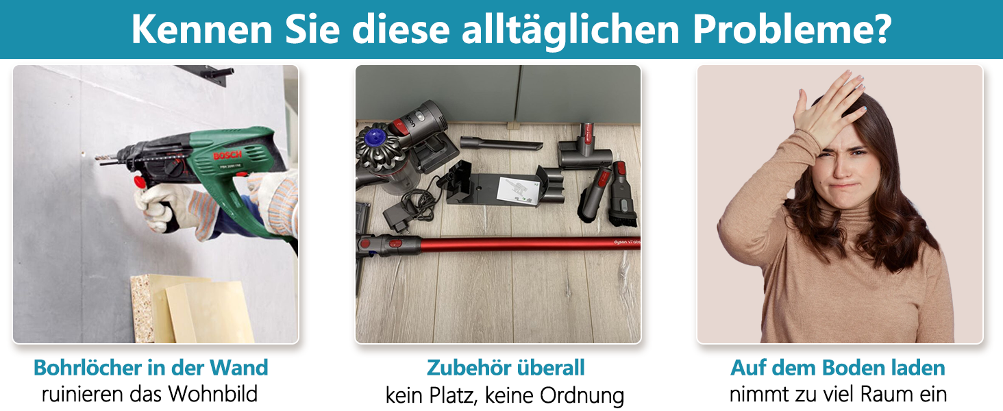 Підставка для пилососа Dyson Gen5, V15, V12, V11, V10, V8, V7, V6 з вуглецевої сталі, сірого кольору