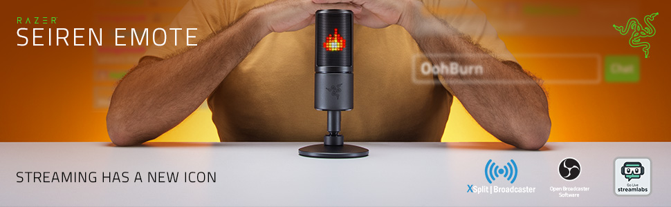 Razer Seiren X для PlayStation – USB конденсаторний мікрофон для стрімінгу PS4/PS5 (чорно-синій). З амортизатором, суперкардіоїда, кнопка вимкнення звуку