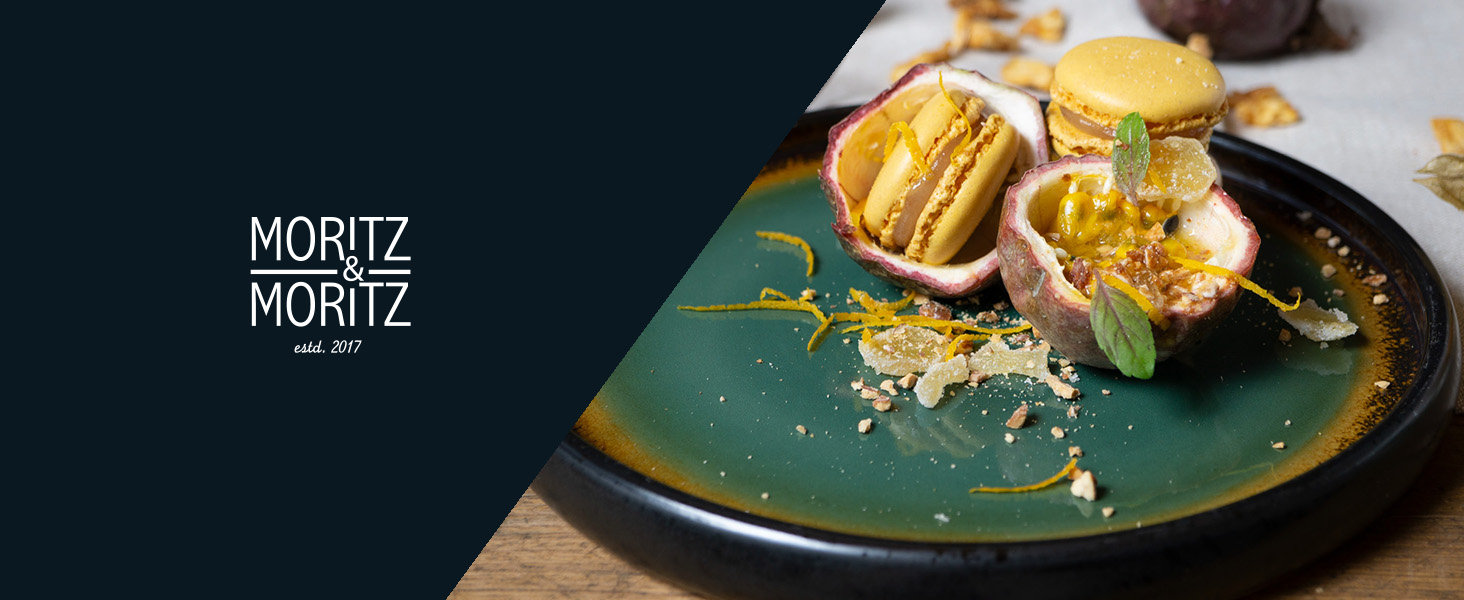 Тарілки Moritz & Moritz SOLID, набір 4 шт., 21 см, кераміка. Ідеально для десерту, випічки, сніданку. Набір посуду зеленого кольору