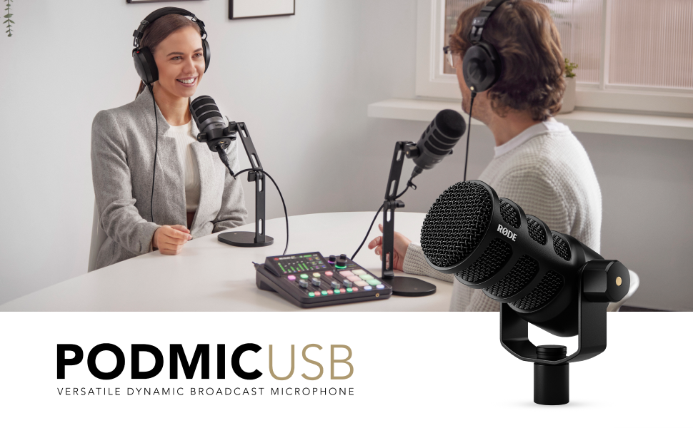 RØDE PodMic – динамічний мікрофон XLR/USB для подкастів, стрімінгу, геймінгу, музичного виробництва та контент-мейкінгу