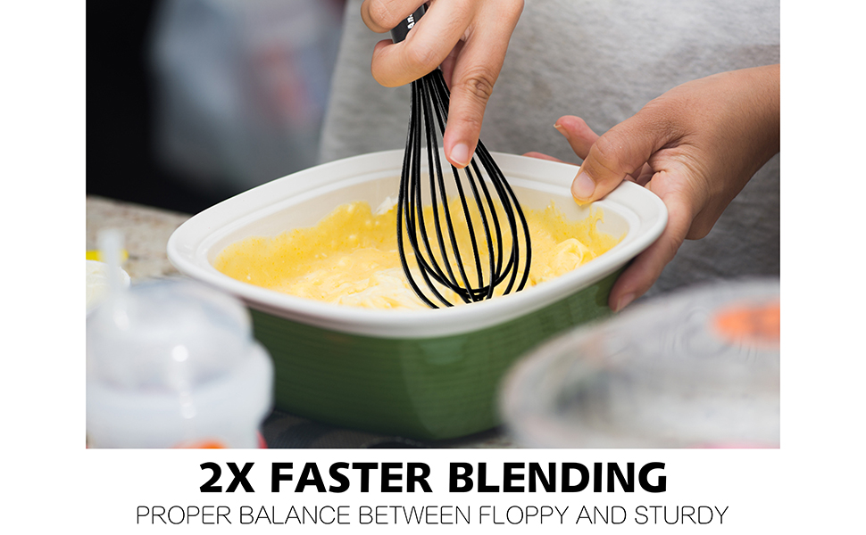 Набір силіконових вінчиків Aneaat (3 шт.) з нержавіючою сталлю – для антипригарного посуду, збивання, змішування. Розміри: 21 см, 26 см, 30 см