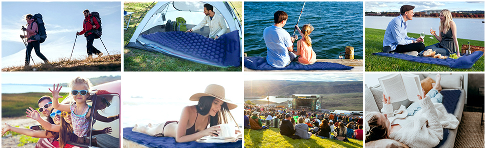 Isomatte Zodight Isomatte Outdoor - самонадувна туристична матрац для кемпінгу, 200см, блакитна