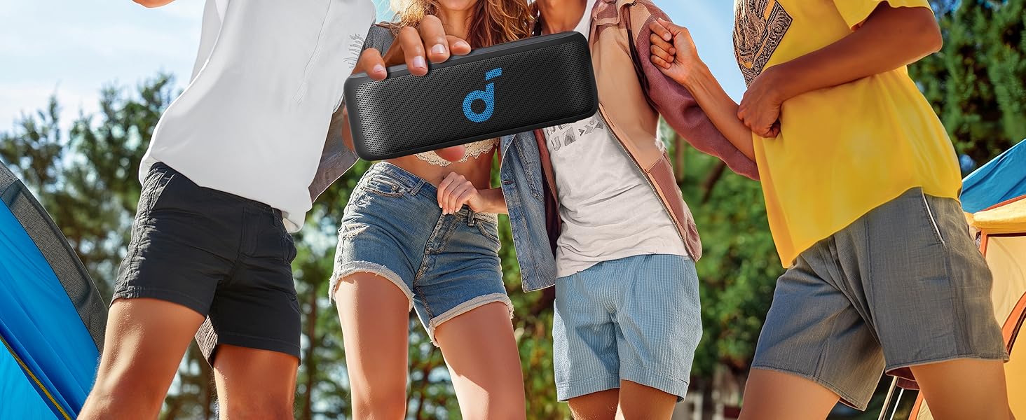 Soundcore Select 2S: Портативна Bluetooth-колонка з 20W стерео, BassUp™ та IPX7 захистом, 16 годин роботи, чорна