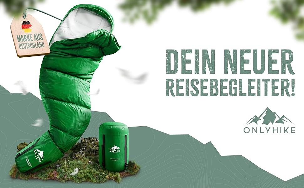 Спальник Schafsack Outdoor I - теплий, 300GSM, 1700г, для весни, осені та зими (-5°C до 10°C), M-X, зелений