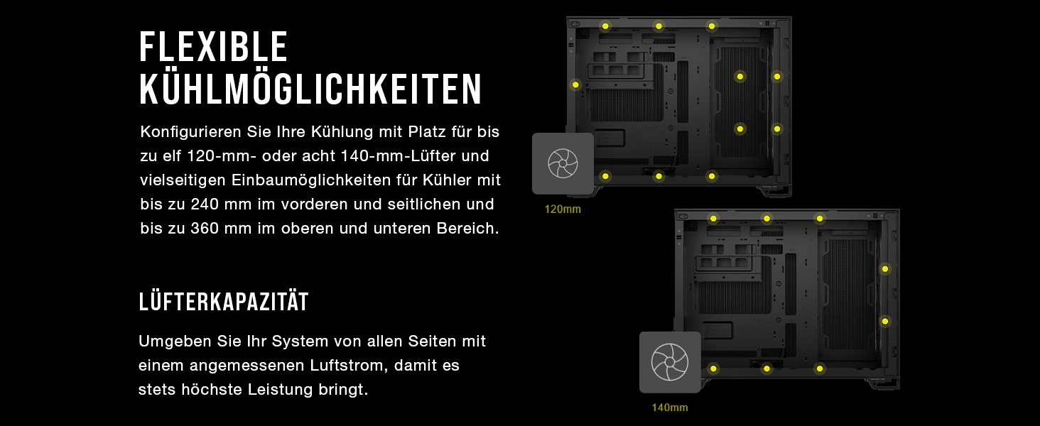 Корпус для ПК CORSAIR 2500D Airflow mATX: Чорний, 2-камерний, для водяного охолодження, сумісний з материнськими платами з реверсивним підключенням