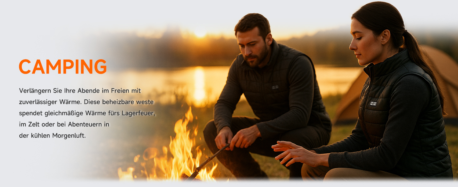 LABCOOL Тепла жилетка з підігрівом - чоловіча та жіноча жилетка з USB-підігрівом та акумулятором 10000mAh - 6-зонний підігрів з 3 рівнями температури - можна прати в пральній машині, чорний L