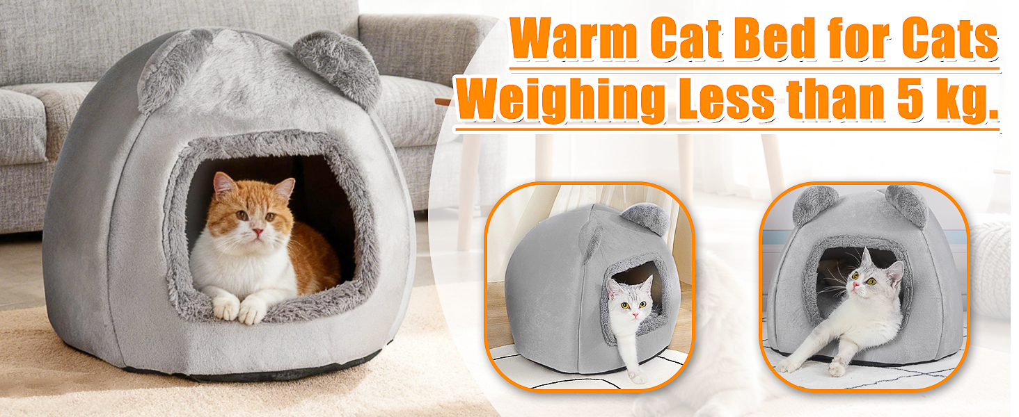 Кігтеточка-будиночок для котів, 40 см, сірий. М'яке ліжко з антиковзким дном та знімним матрацом. Підходить для котів та собак вагою до 5 кг.