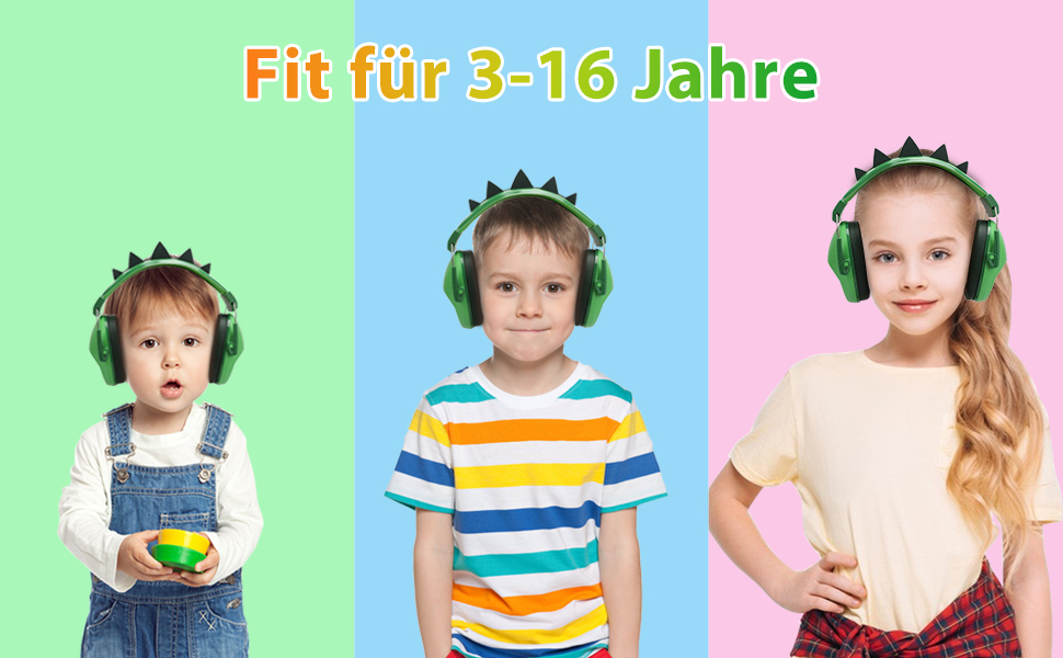 Навушники для захисту від шуму для дітей - пасивні навушники-капсули, SNR 28dB, для школи, аутизму, сну, навчання, гри на барабанах (зелені)