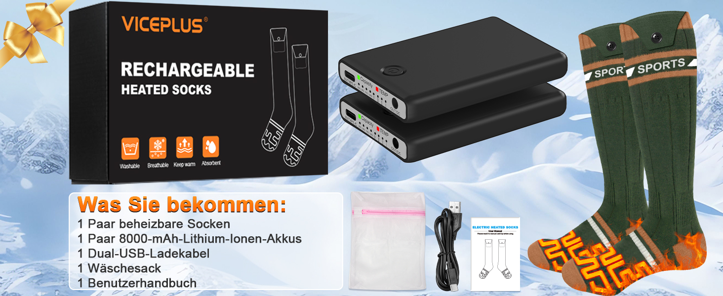 Гріючі шкарпетки з підігрівом, 8000 mAh, USB, з керуванням через додаток, для жінок та чоловіків, теплі зимові шкарпетки, різні кольори