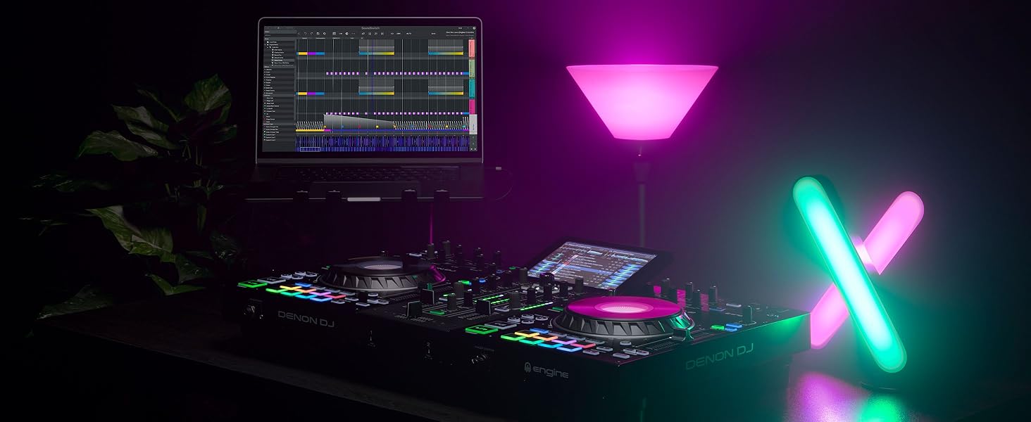 SoundSwitch Control One: Професійний DMX контролер освітлення для DJ з 3 місяцями доступу до програмного забезпечення SoundSwitch, підтримка DMX та Phillips Hue (Micro DMX, чорний)