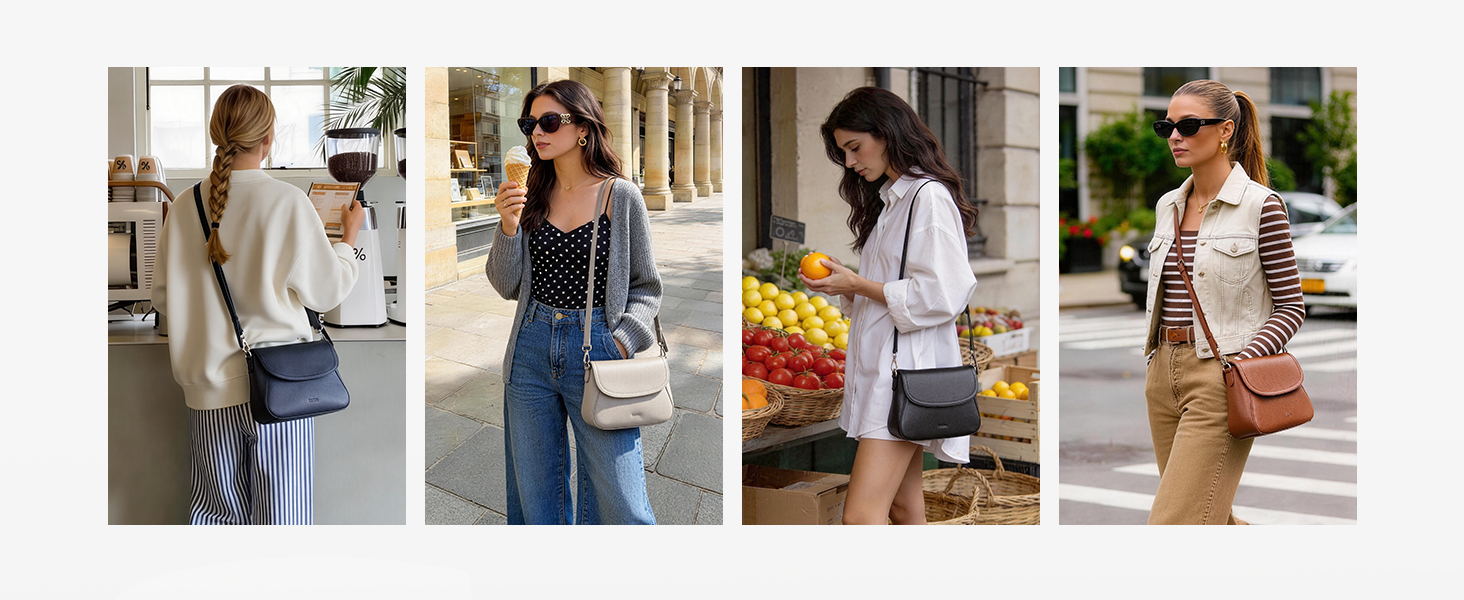 Сумка жіноча через плече Befen зі шкіри, середнього розміру, RFID-захист, коричнева. Кросбоді, сумка на плече