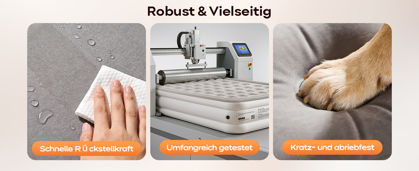 Надувний матрац Premium Luftmatratze з вбудованим насосом для 2 осіб, білий - швидке надування, м'яке флокування, для дому та кемпінгу