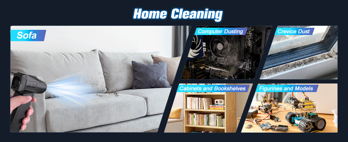 Електричний повітряний пилосос: акумуляторний міні-пилосос з компресором, 130 000 об/хв для дому, авто та офісу (X11)