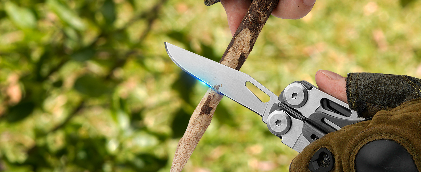 Мультитул BIBURY 19 в 1 з нержавіючої сталі: мультиінструмент з плоскогубцями, ножем, ножицями, викрутками. Ідеальний подарунок для чоловіків для відпочинку на природі, кемпінгу та ремонту.