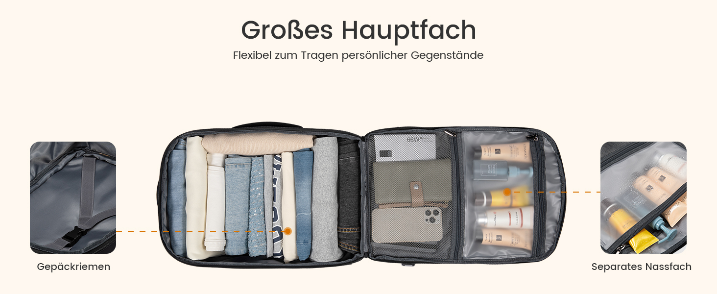 LOVEVOOK Рюкзак ручної поклажі 40L, великий розширюваний туристичний рюкзак для чоловіків, рюкзак для ноутбука 17 дюймів, валіза-рюкзак, ручна поклажа для подорожей, чорний