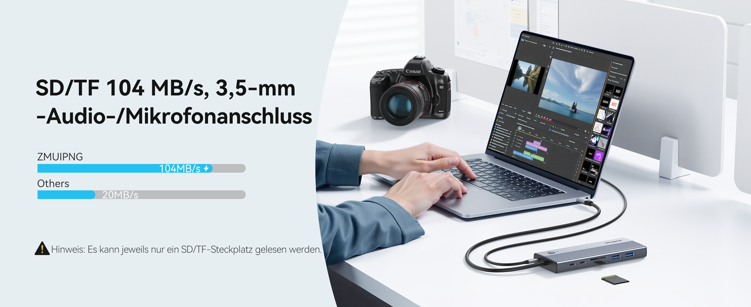 Док-станція USB-C для ноутбука: 2 монітори 4K HDMI, DP, Ethernet, 4 USB, 100W PD, SD/TF, Audio/Mic (15 в 1)