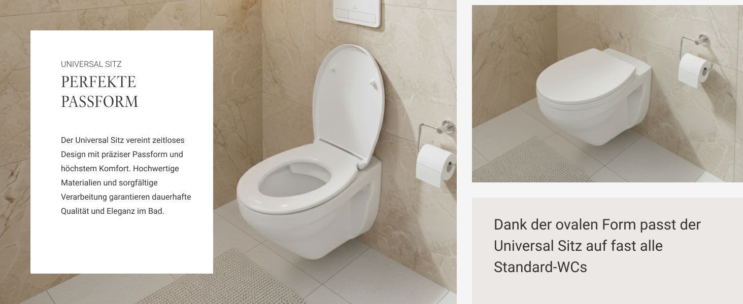 Універсальне сидіння для унітазу Villeroy & Boch овальної форми, біле глянцеве, з мікроліфтом (м'яке закриття), знімне та ударостійке, оригінальна запчастина