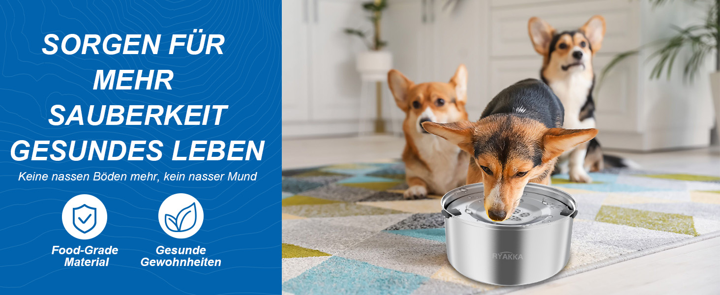 Нержавійна миска для собак 3L Anti Schling без облизування, Slow Feeder для подорожей, підходить для середніх та собак, що швидко їдять