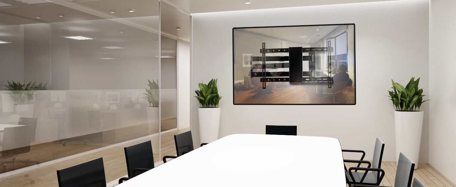 Настінний кріплення для телевізора з довгим шарнірним кріпленням, нахилом, поворотом та обертанням, висувним, для LCD/LED/OLED телевізорів 32-80 дюймів, 50 кг, VESA 600x400 мм