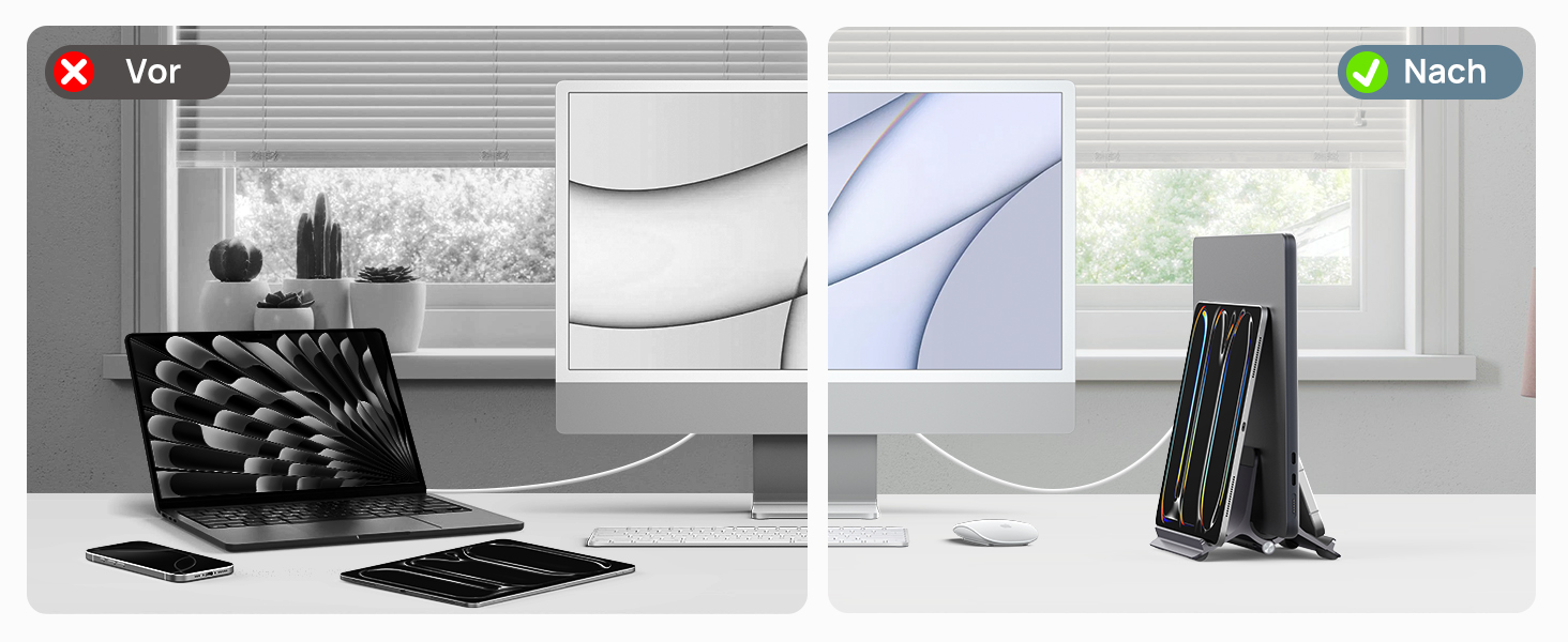 Підставка для ноутбука SODI вертикальна, автоматична, з алюмінію, для MacBook Pro/Air, ноутбуків, планшетів, телефонів (сіра)