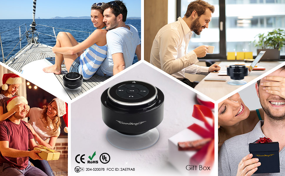 Водонепроникна Bluetooth колонка для душу Xleader з присоскою, портативна музична колонка для ванної, подарунок для дівчат, хлопців, чоловіків і жінок, срібляста