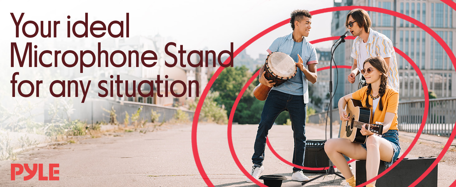 Мікрофонний стійка Pyle з регульованою висотою 85-153 см, універсальна, з міцною основою