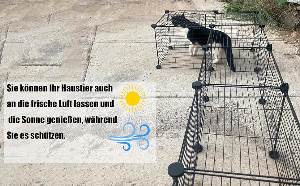 Металевий загін для кроликів LANGXUN, 12 шт. (120x60x38 см)