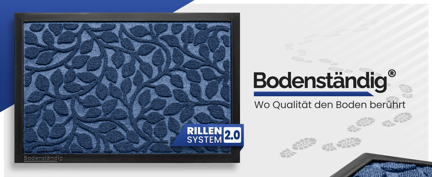 Килимок для дому та вулиці Bodenständig® - міцний, 80x120 см. Ефективно очищає взуття. Підходить для внутрішнього та зовнішнього використання.